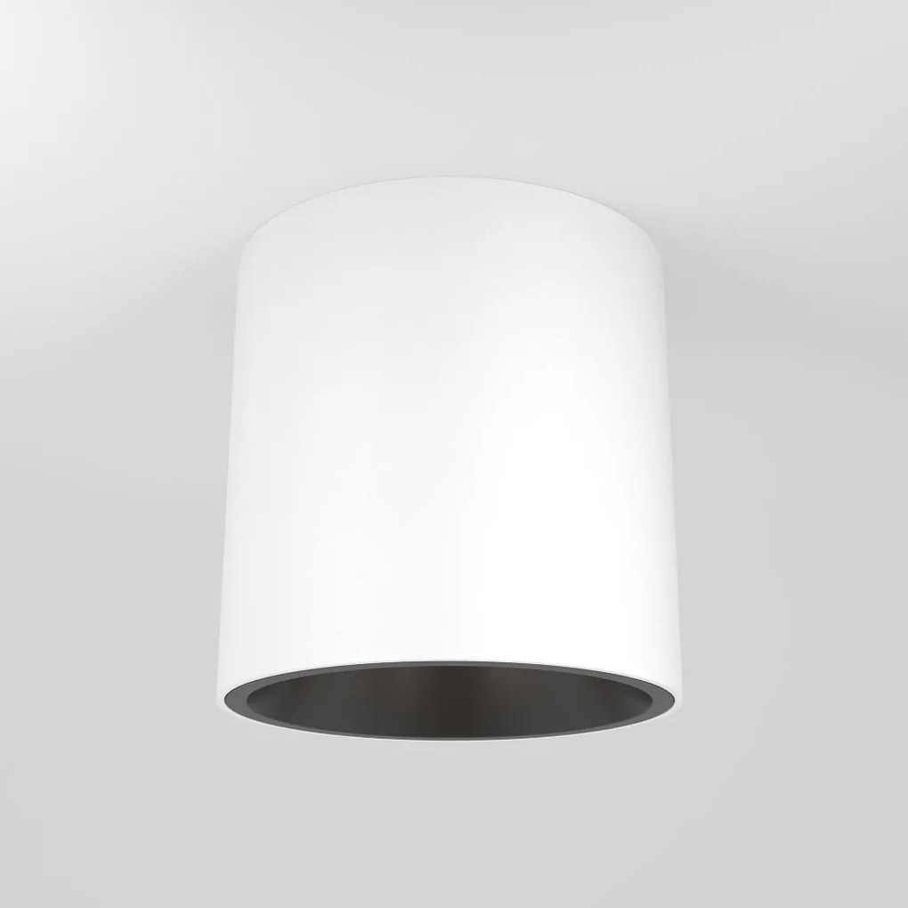 Spot LED aplicat, plafoniera design tehnic Alfa alb 7cm, 4000K