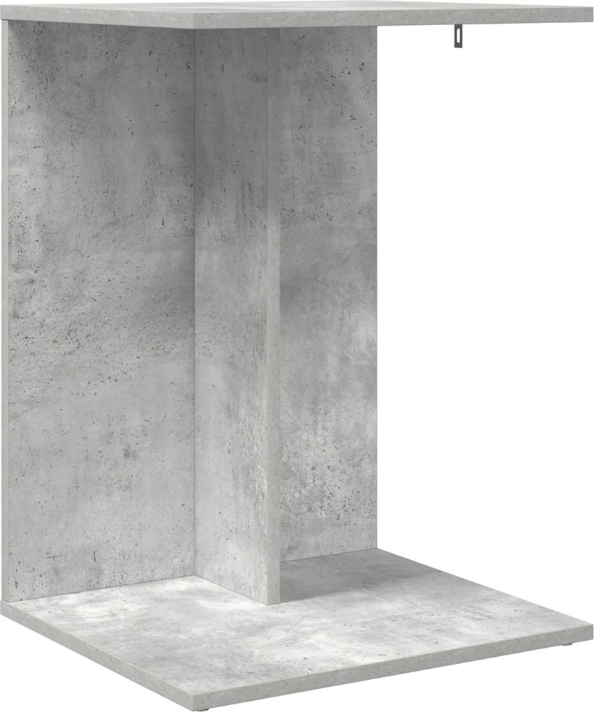 vidaXL Masă laterală Gri din beton 45 x 40 x 62,5 cm Lemn compozit