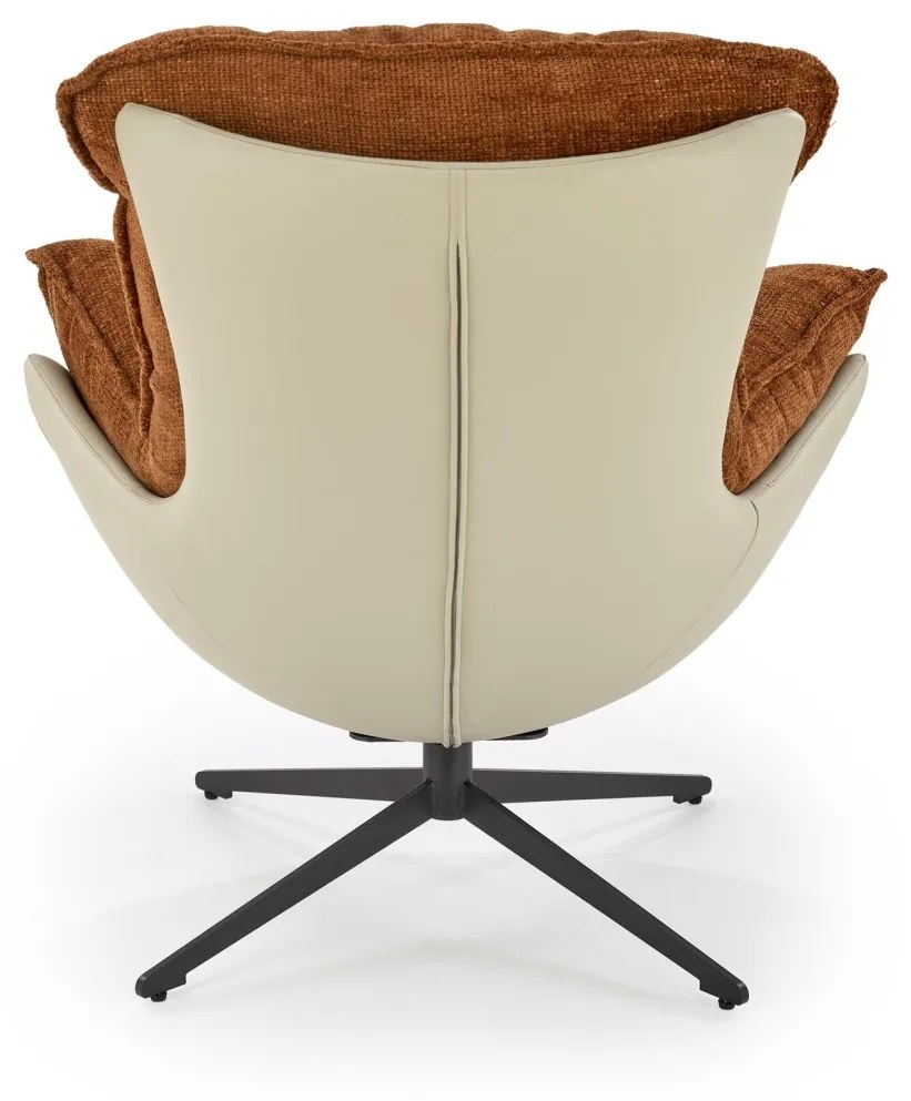 Fotoliu rotativ Lobster stofa cinnamon H92 cm