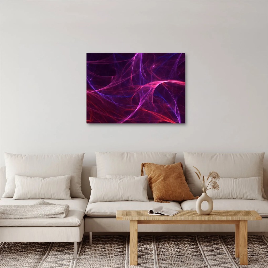Tabloul abstract cu linii curbe (70x50 cm)