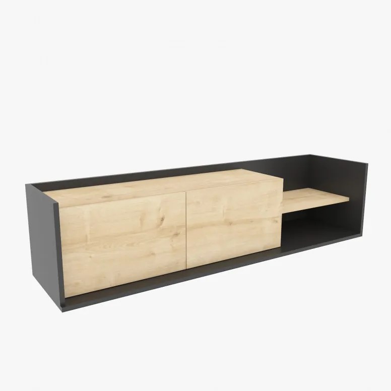 Comoda TV Krog - Antracit, Oak