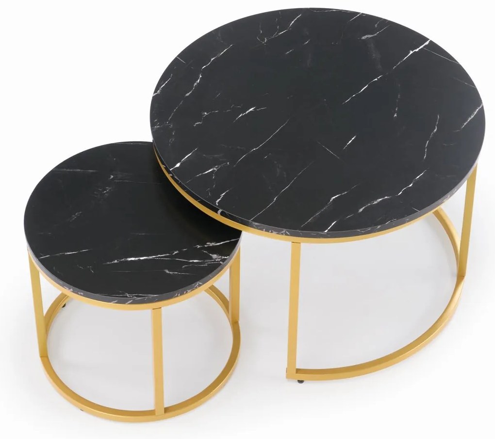 Set 2 buc. măsuțe de cafea Palea (negru). 1092457