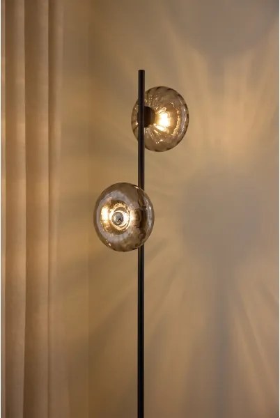 Osram - Lampă de podea DECOR SMOKE 2xE14/12W/230V negru/gri fumuriu