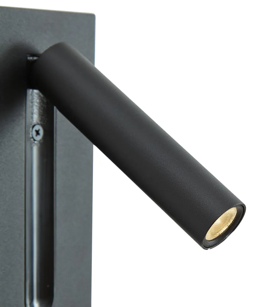 Lampă de perete modernă neagră incl. LED - Plaza