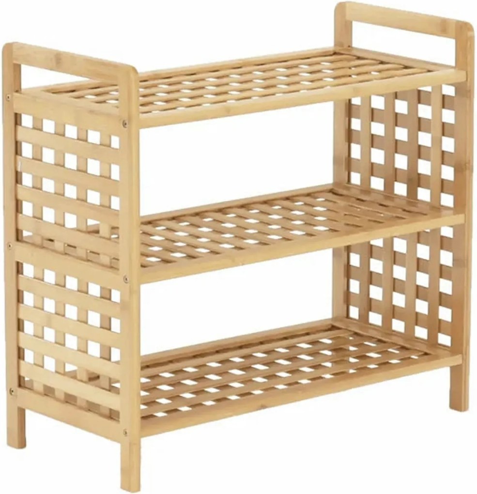 Pantofar SOVETO TYP 2, bambus natural, lemn bambus lacuit, 60x28x55 cm