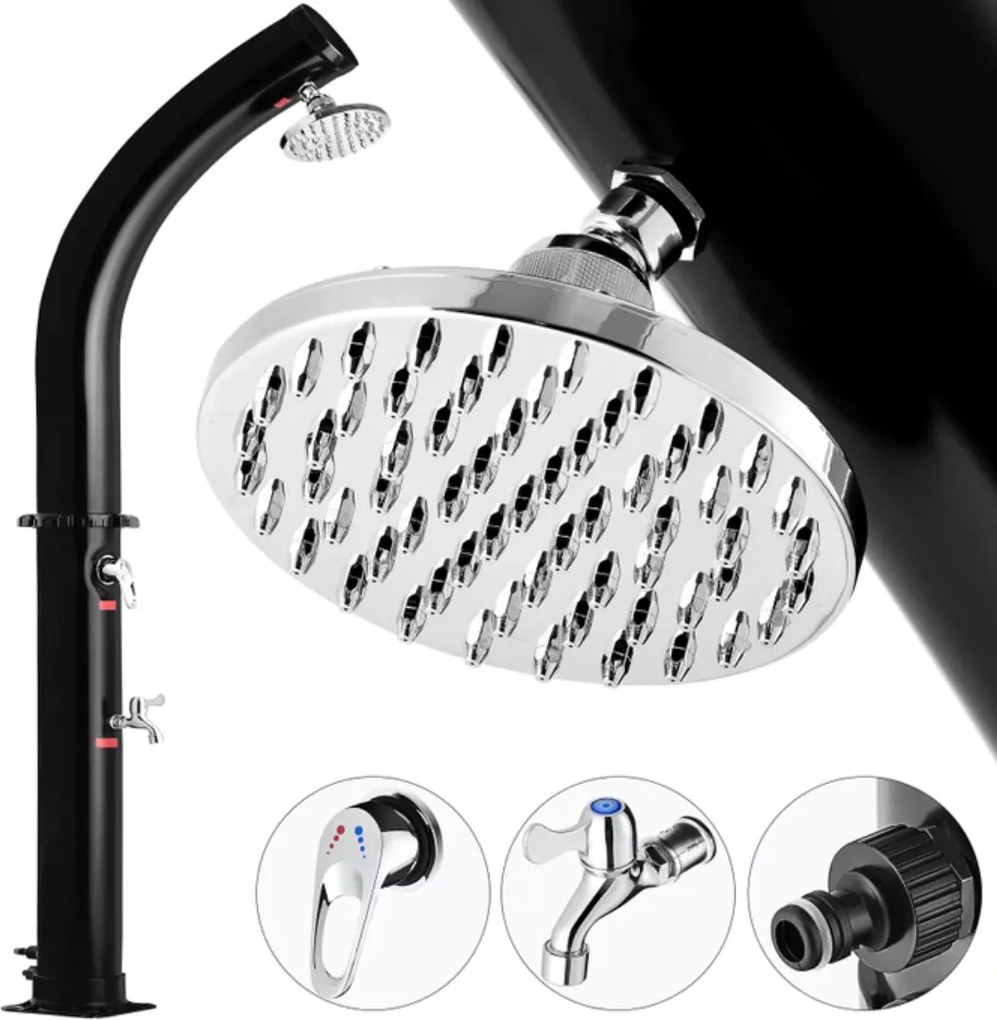 Duș solar BOW. 20l, negru Monzana