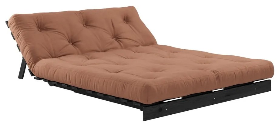 Canapea variabilă Karup Design Roots Black/Clay Brown