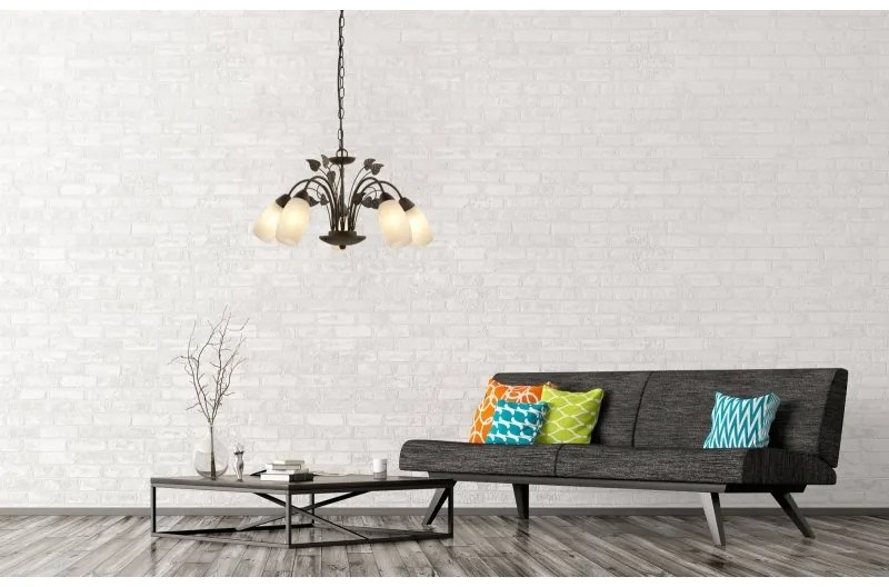 Candelabru rustic metal ruginiu VENEZIA