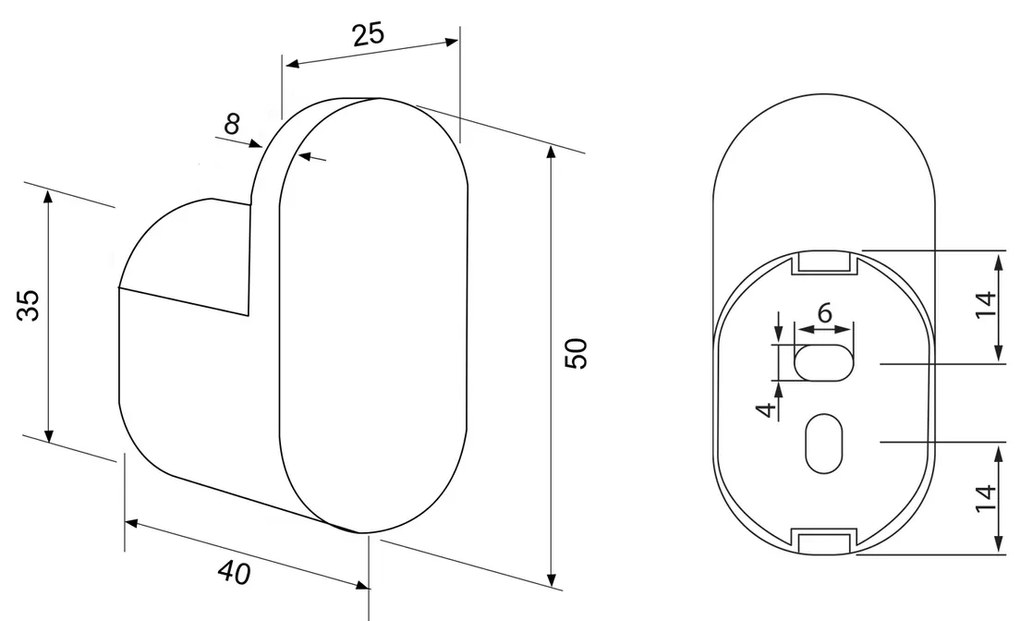 SAPHO RF001/15 Cârlig Flori, negru mat