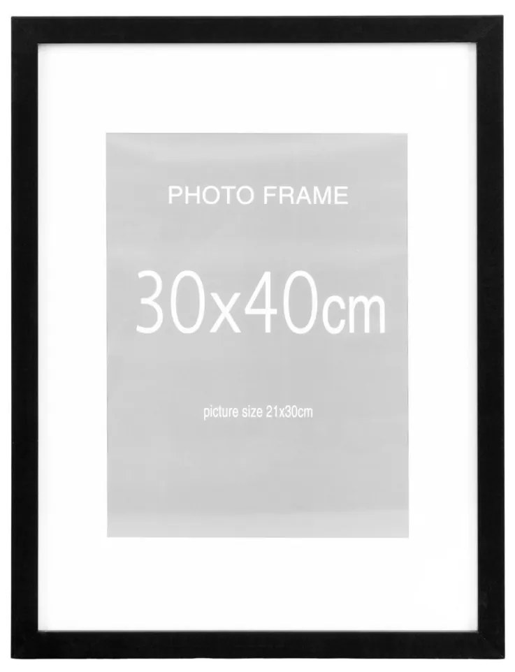 Set rame foto Marbella, 7 negre și 8 naturale 30X40 cm