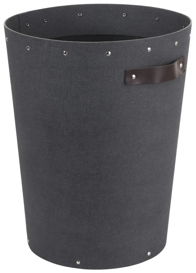 Coș de gunoi negru pentru birou Aries Canvas Paper Laminate – Bigso