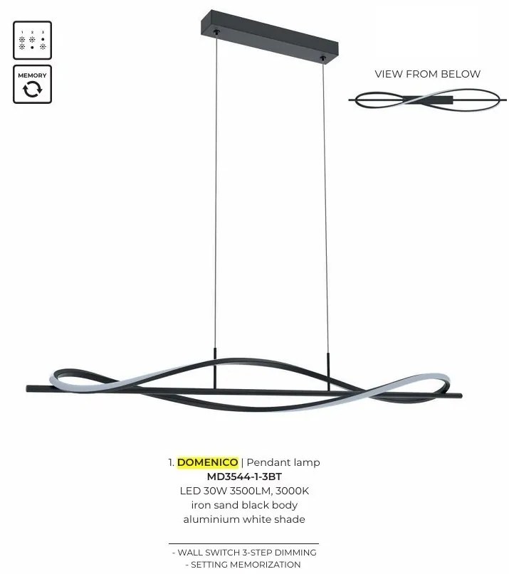 Lustra moderna suspendata LED DOMENICO