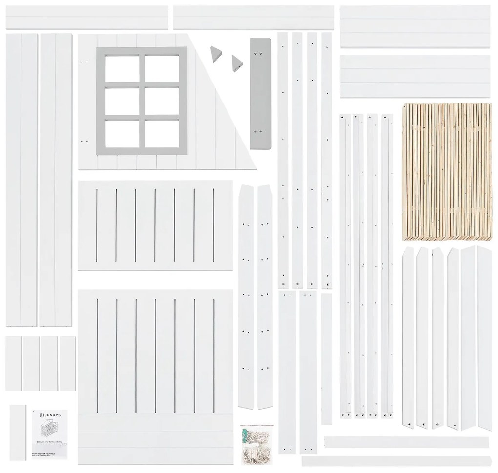 Pat supraetajat pentru copii Dream House 90 x 200 cm cu 2 paturi si o scara