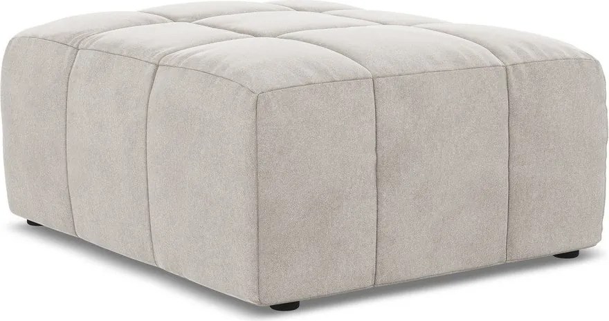 Taburet bej cu tapițerie din catifea Aloha – Makamii