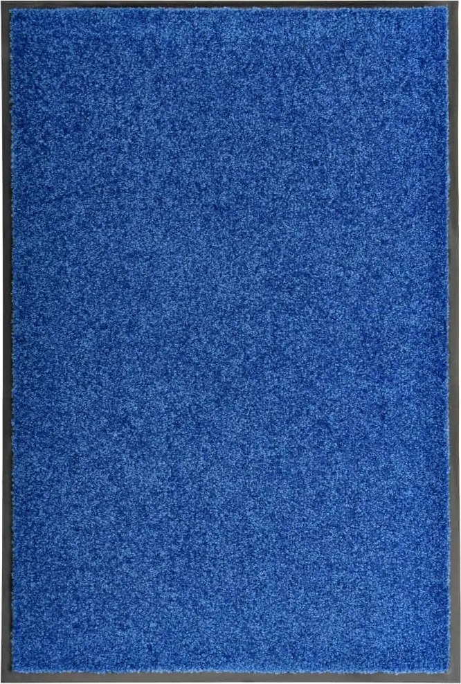 vidaXL Covoraș de ușă lavabil, albastru, 60 x 90 cm