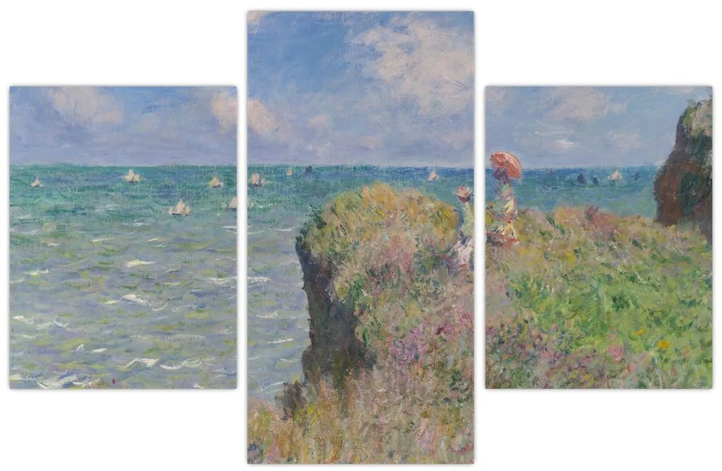 Tablou - Claude Monet, Cliff Walk at Pourville, reproducere (90x60 cm)