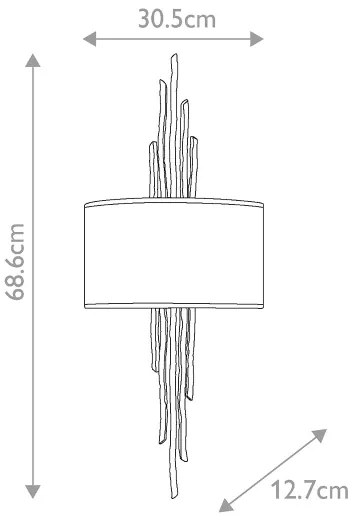 Aplică SPYRE 2xE14/60W/230V gri Hinkley