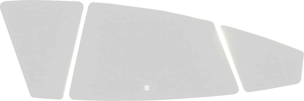 Oglindă lemn masiv cu iluminare LED si acționare touch 150x42cm