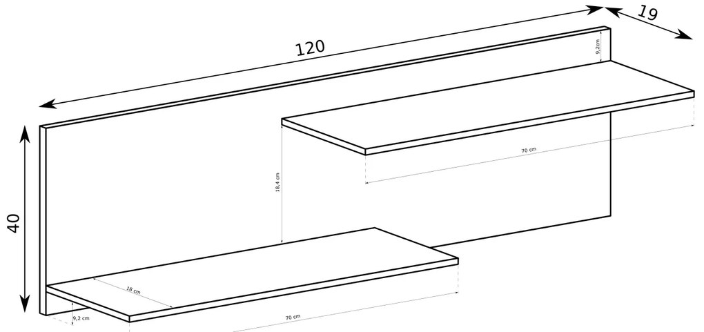 Raft Livia 11 (Stejar ribbeck + Alb lucios). 1057867