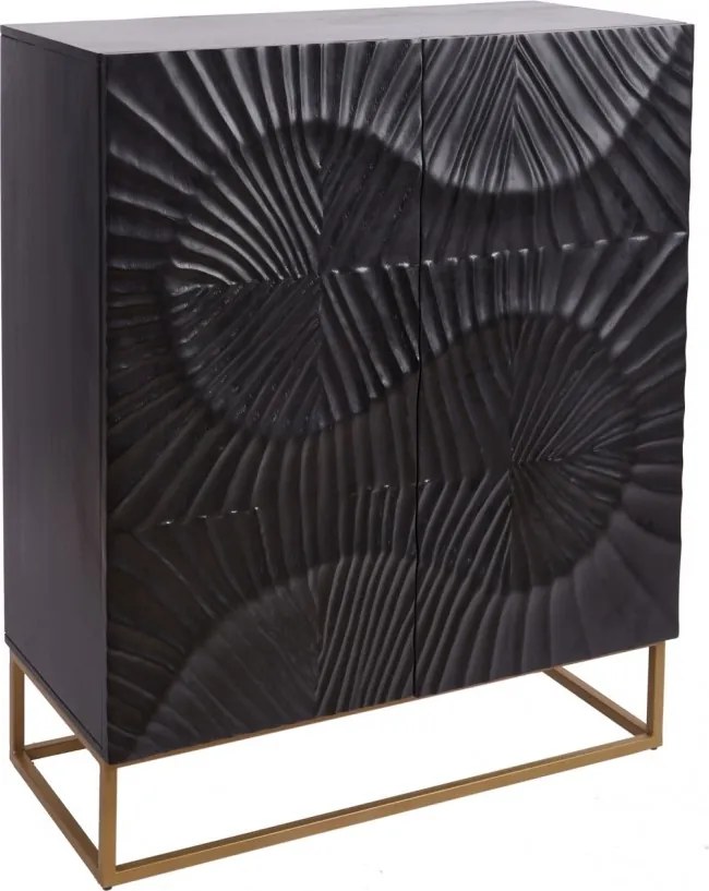 Dulap din lemn Scorpion 120cm Mango, negru