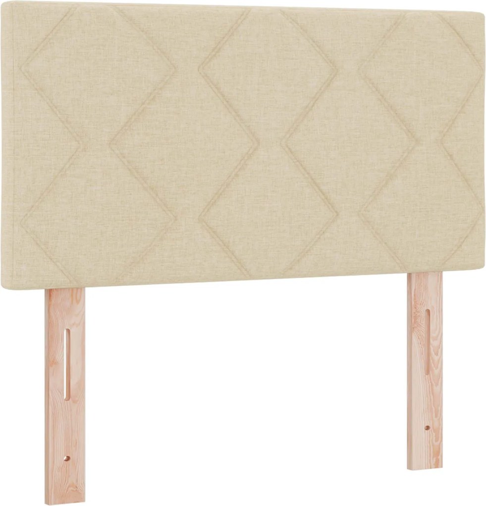 vidaXL Tăblie LED Crem 80 cm țesătură