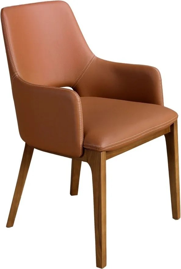 Scaun design LUX, Nuc, Piele sintetica, Brown