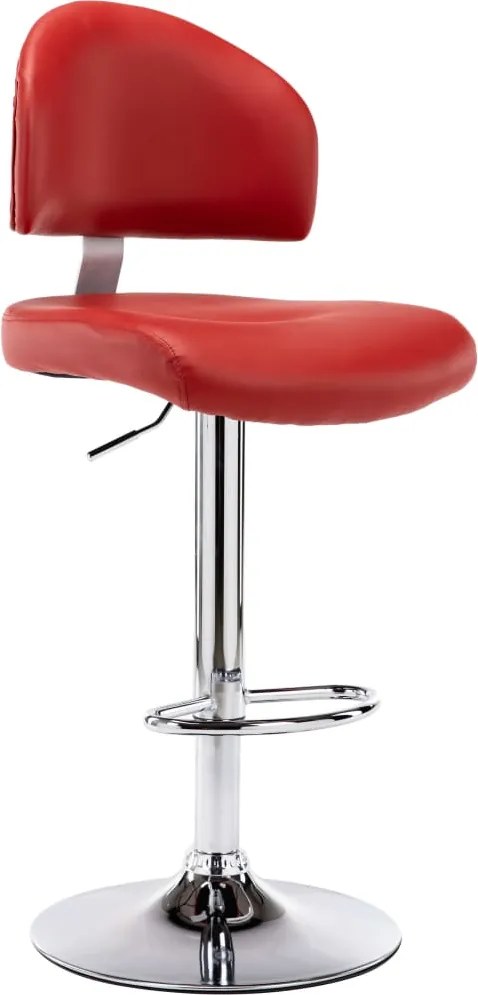 vidaXL Scaun de bar, roșu vin, piele ecologică
