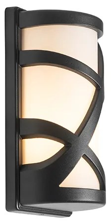 Aplică modernă de perete neagră IP44 - Suzie