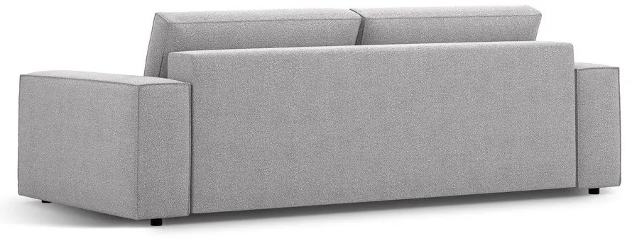 Canapea gri deschis extensibilă cu tapițerie din țesătură bouclé 247 cm Jodie – Micadoni Home