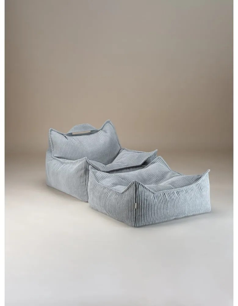 Fotoliu puf pentru copii verde mentă cu tapițerie din catifea reiată Chair – Wigiwama