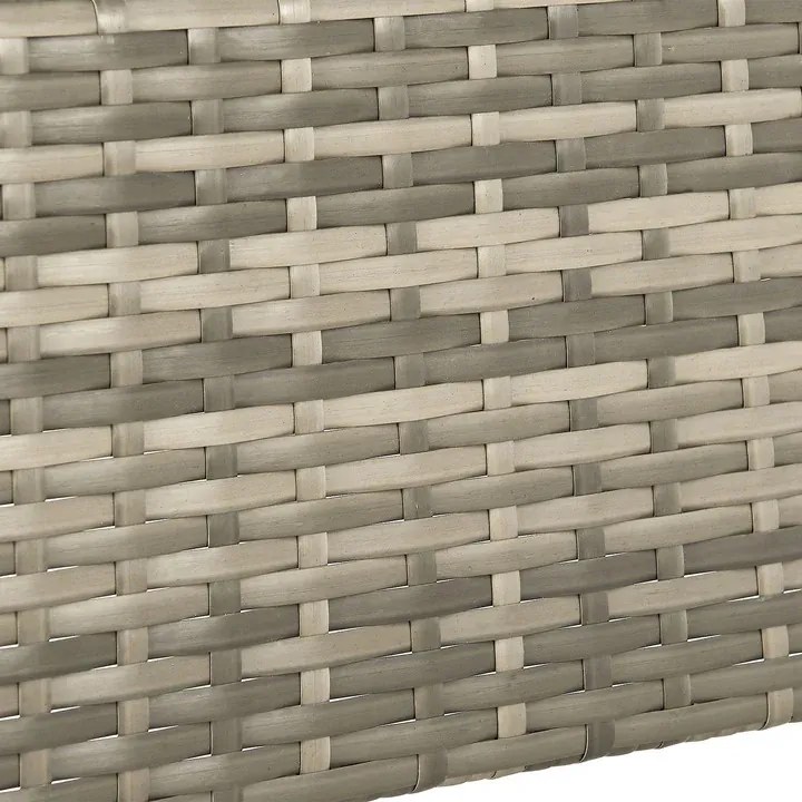 Juskys Masa rotundă Yoro din ratan Ø60 cm - gri