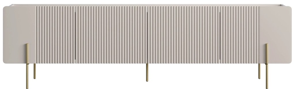 Dulap TV Malmi 200 cm - cașmir / picioare aurii