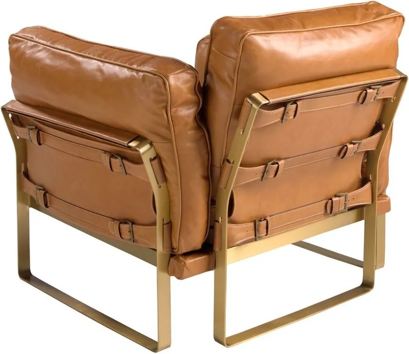 Fotoliu LUX design italian Cowhide camel
