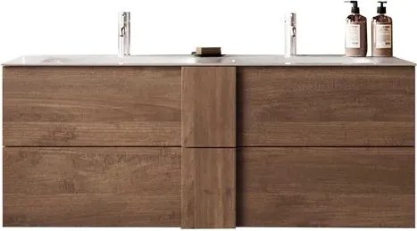 Set dulap baza si lavoar suspendat maro LC Mobili Italia Jupiter 122x53x47 cm