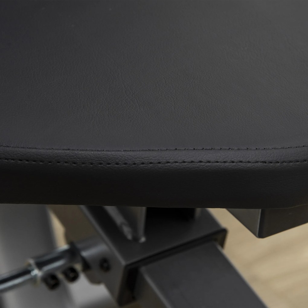 HOMCOM Bicicletă de Exerciții Înclinată Orizontală cu 8 Nivele de Rezistență, Monitor LCD și Scaun Reglabil, 122-137x62x103 cm, Gri | Aosom Romania