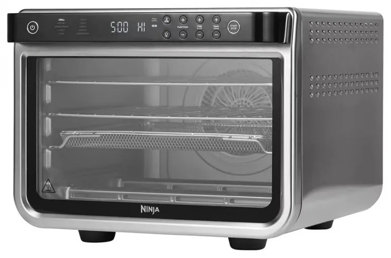 Cuptor multifunctional NINJA Foodi DT200EU, 2400W, 29L, 10in1, Timer, Convectie, Ecran tactil, Gatit uniform pe doua nivele, Inox/negru