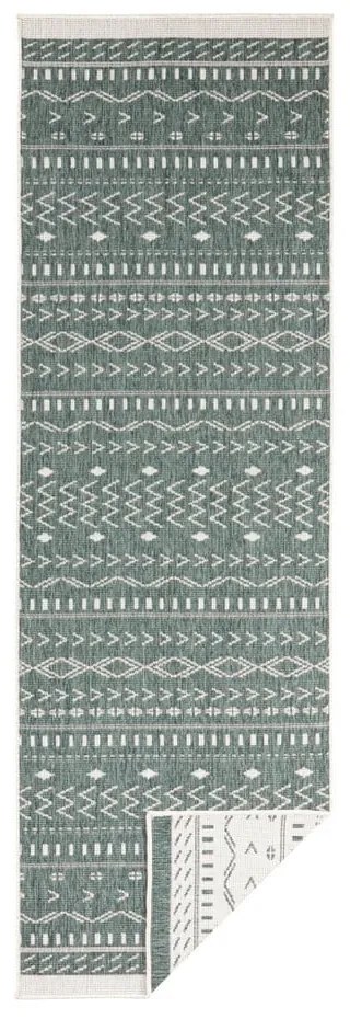 Covor adecvat pentru exterior NORTHRUGS Kuba, 80 x 350 cm, verde-crem