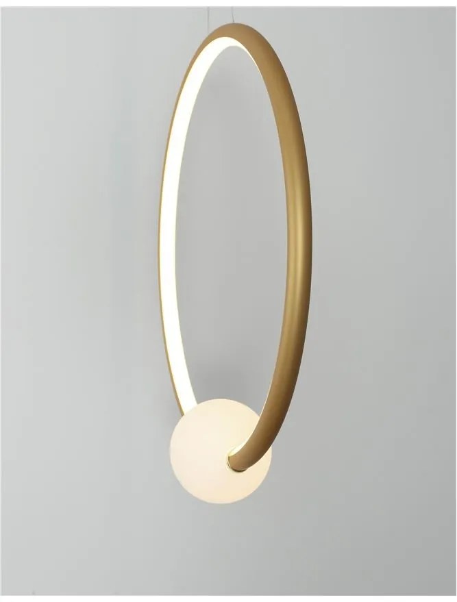 Lustra LED dimabila cu telecomanda design modern Celia auriu