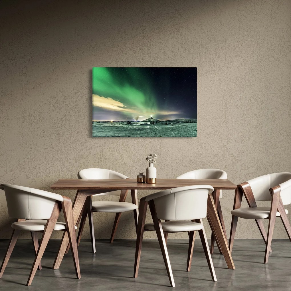 Tablou cu Aurora Borealis (90x60 cm)