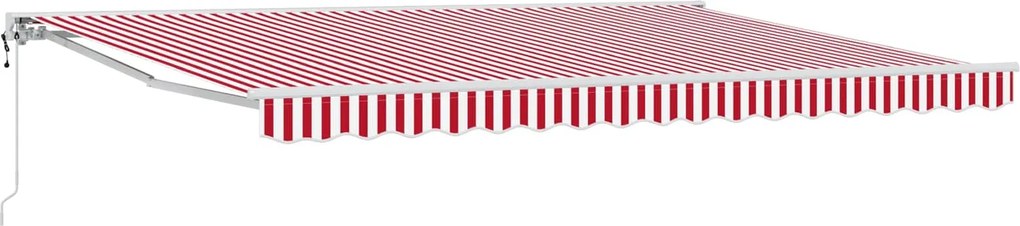 vidaXL Cort electric retractabil Roșu și Alb 4 × 3 m