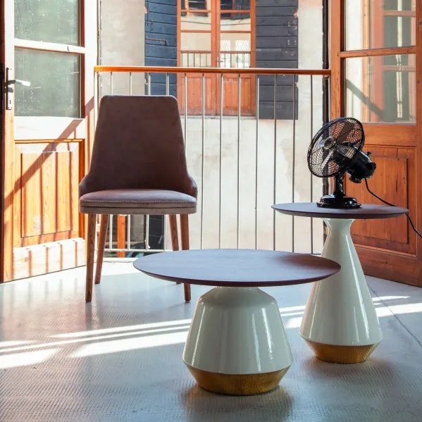 Masuta Living design LUX din ceramica si lemn Amira, 61cm