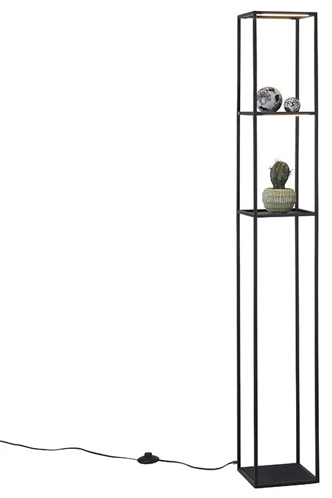 Lampa de podea de design neagră cu LED și dimmer tactil - Jitske