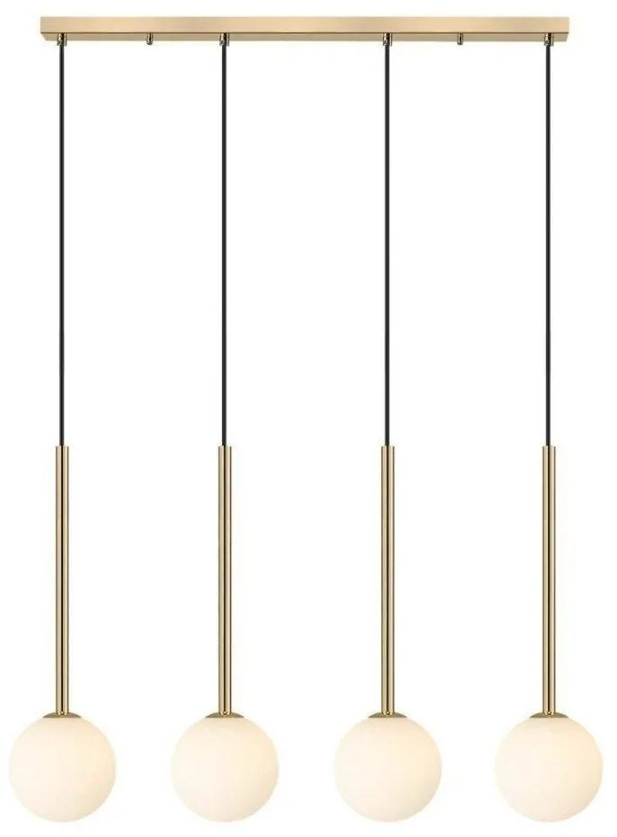 Lustra moderna cu 4 pendule Arcturus auriu