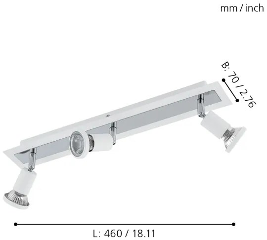 Eglo 94961 - LED Lampa spot SARRIA 3xGU10-LED/5W/230V
