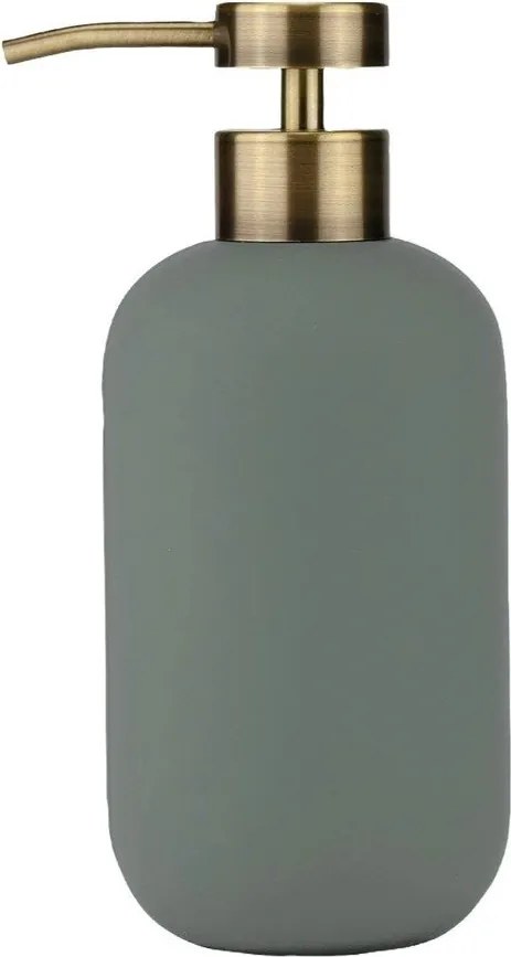 Dozator de săpun lichid verde din ceramică 200 ml Lotus – Mette Ditmer Denmark