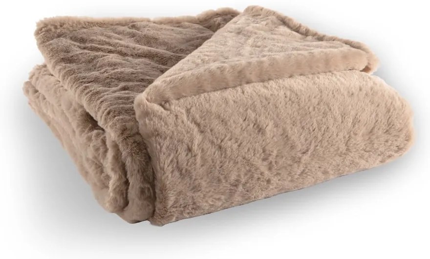 Pătură maro din blană artificială 150x200 cm Ruby – Tiseco Home Studio