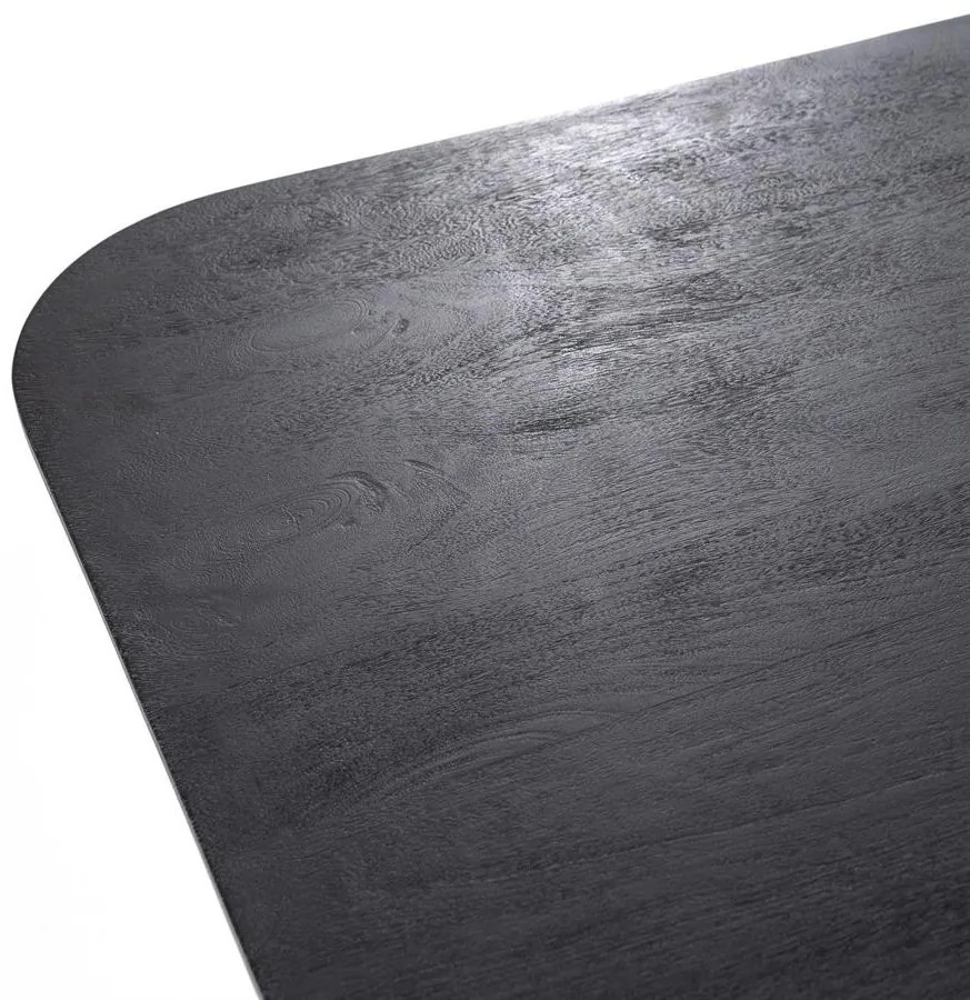 Masa patrata din lemn de mango Aron 150x76 cm neagra