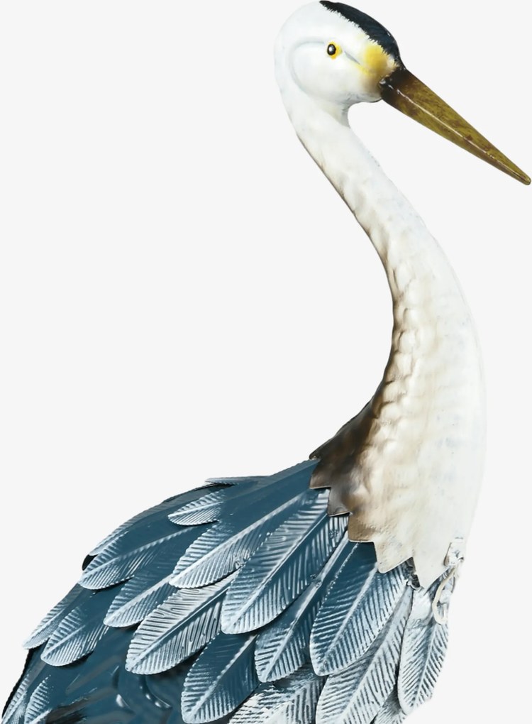 Outsunny Set de 2 statui exterioare pentru grădină, sculptură de stârc din oțel pentru iaz, patio, terasă, gazon, 74/70cm multicolor | Aosom Romania