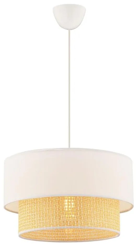 Lustră suspendată pe cablu ECHO 1xE27/60W/230V crem/bej