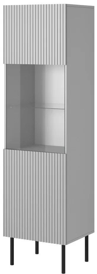 Vitrina Asensio W-1 gri deschis/negru L50 cm